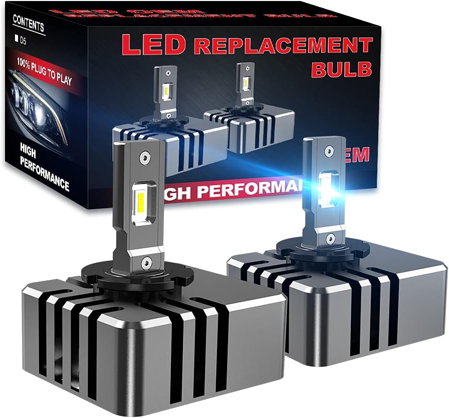 45W 4000LM 6500K White LED Headlight Bulbs Pack of 2 V6143