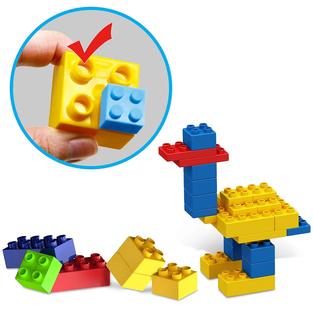100 Piece Multicolor Brick Building Block Kit J136