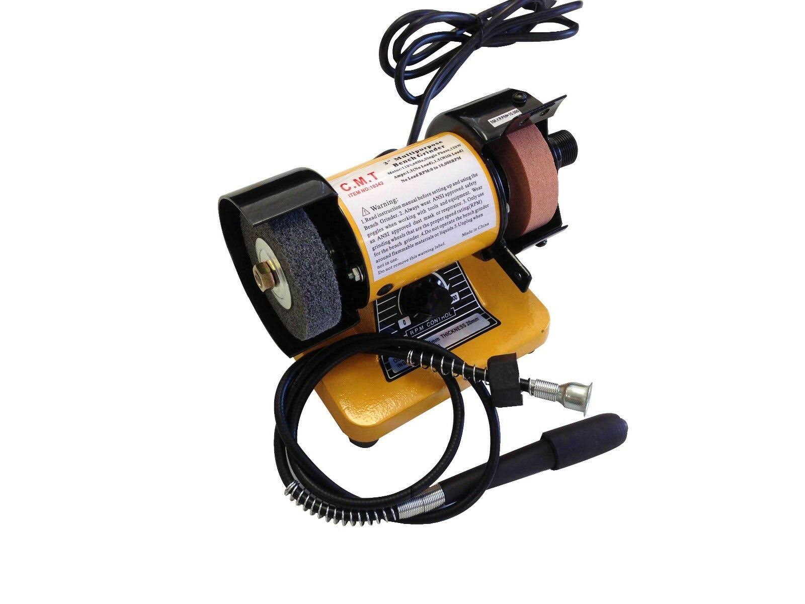 3x22 Mini Bench Grinder Rotary Shaft Die Carving Polisher Buffer Variable Speed K230616