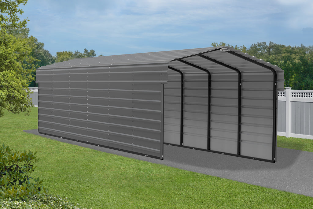 Galvanized Steel Carport Kit, 10' x 29' x 7' B31283