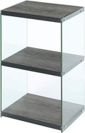3 Tier Tower Bookcase, Weathered Gray L8259