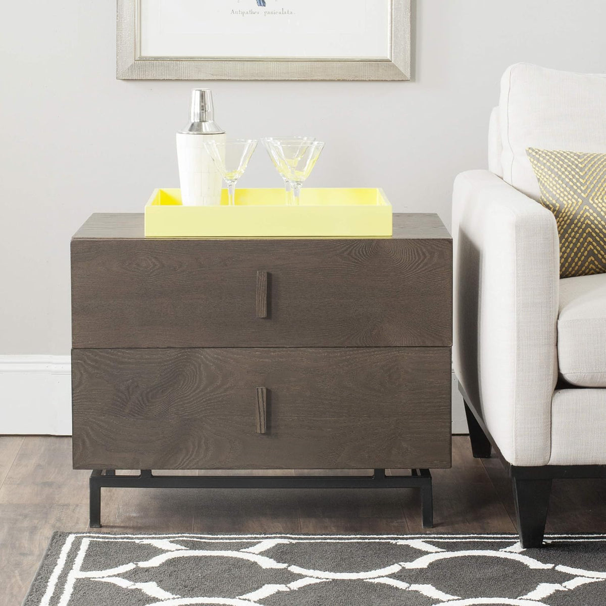 Dark Brown and Black Cabinet Y98527