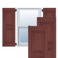 15 in. x 29 in. Exterior Real Wood Raised Panel Shutters Pair V744280