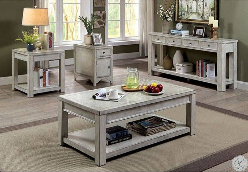 Antique White Sofa Table B44373