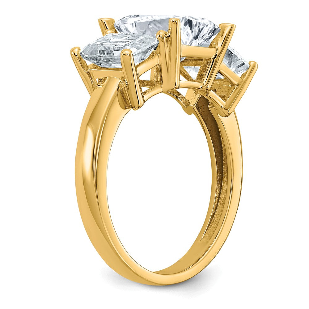 14K Yellow Gold Moissanite Octagon Ring M900182
