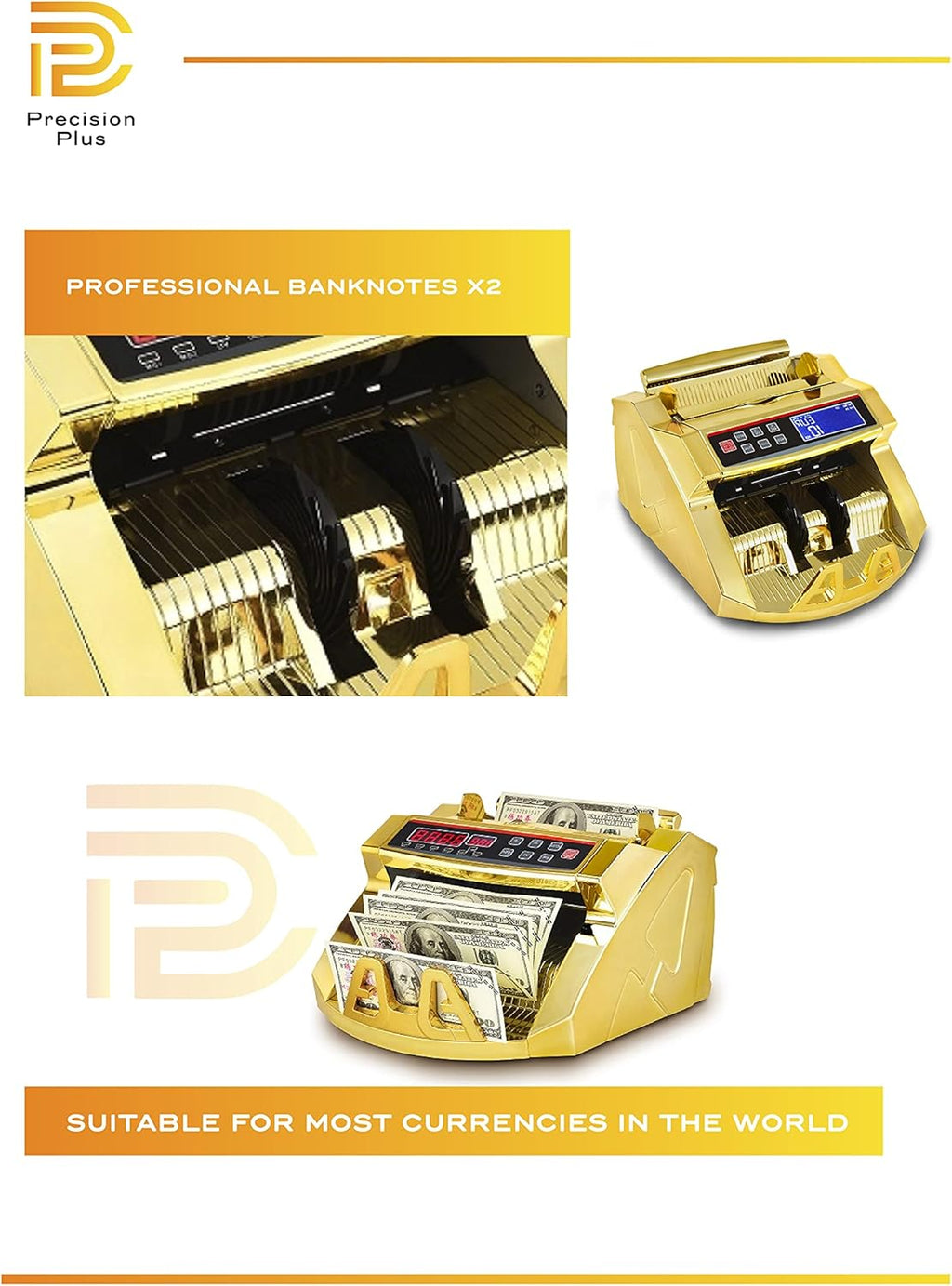 Gold Money Counter Machine with Counterfeit Detection L7111
