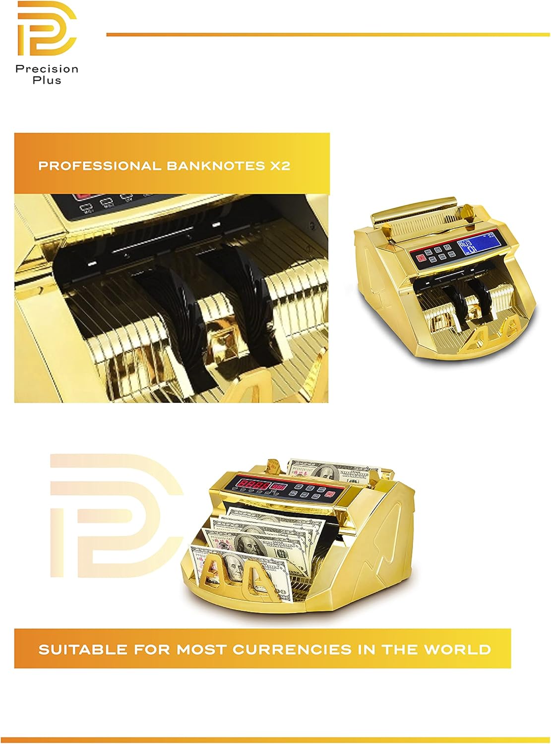 Gold Money Counter Machine with Counterfeit Detection L7111