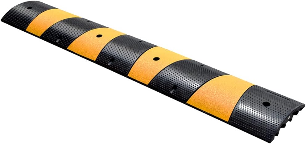2 Pack Rubber Speed Humps with Reflective Yellow Targets Q712