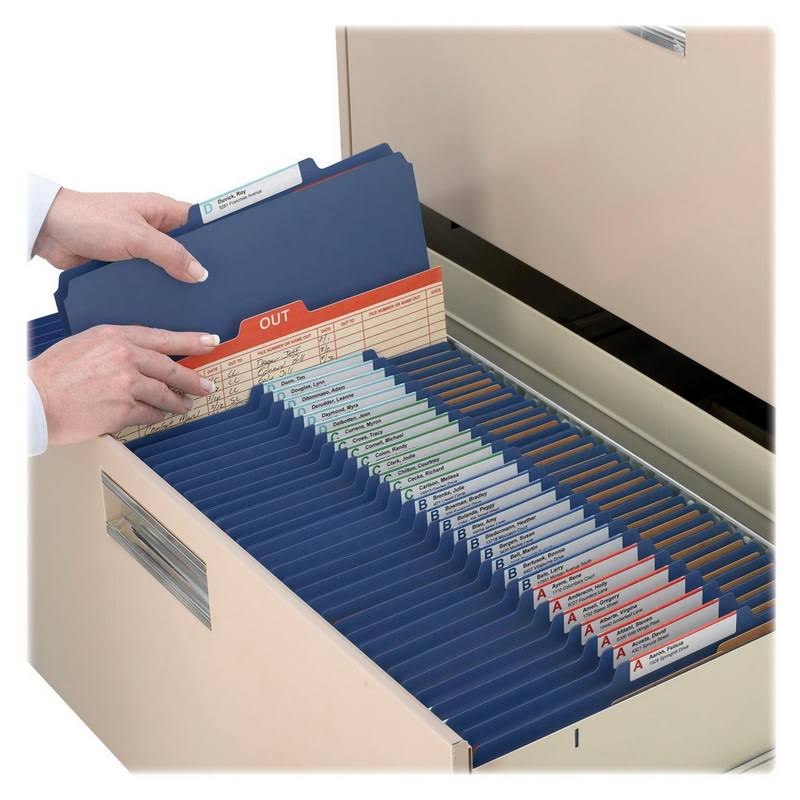 Dark Blue Classification Folder with Safeshield Fastener A9313