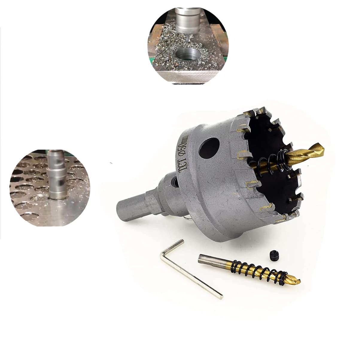 3Pcs Tungsten Carbide Tipped Hole Saw Kit with Storage Case T52089