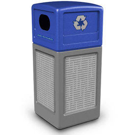 42 Gallon Gray Recycling Can with Lid D53413