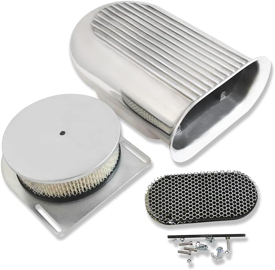 Polished Aluminum Hood Air Scoop Kit S4529