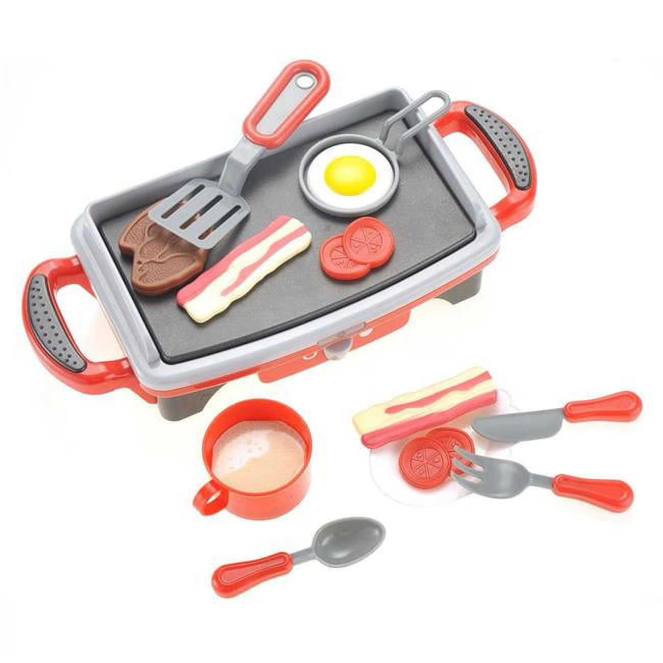 Breakfast Griddle Electric Stove Play Food Kitchen Grill Set for Kids A856