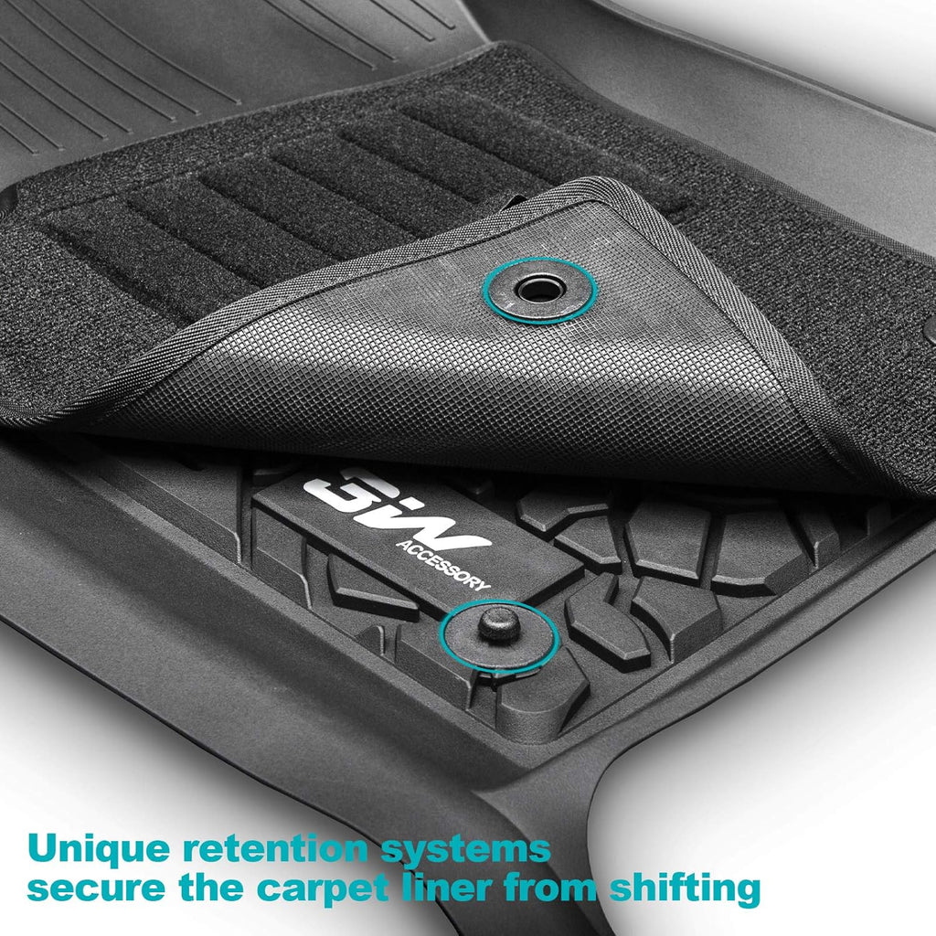 Black Floor Mats with Front Carpet Mats S8550