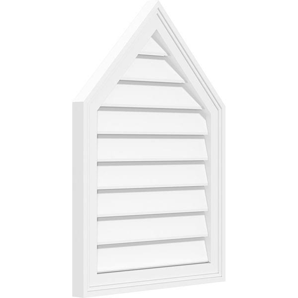 Peaked Top Surface Mount PVC Gable Vent C7673