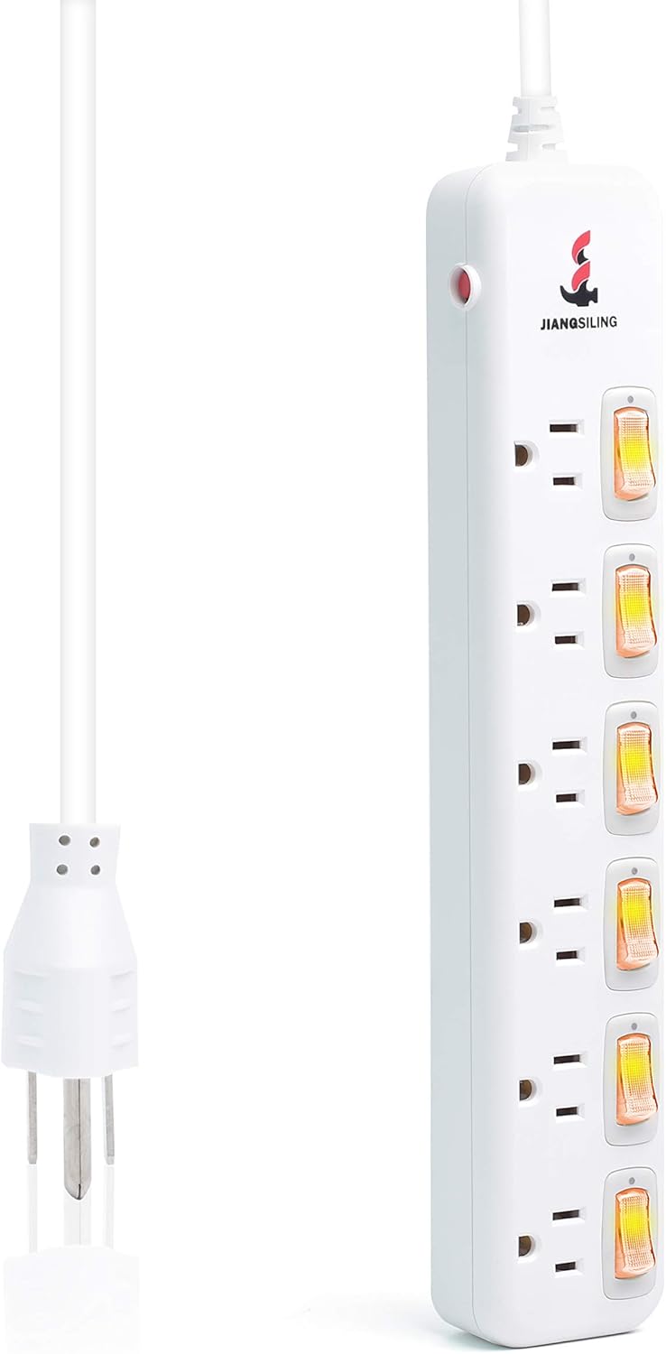 4 Outlets Surge Protector Power Strip 6 ft Cord P938261