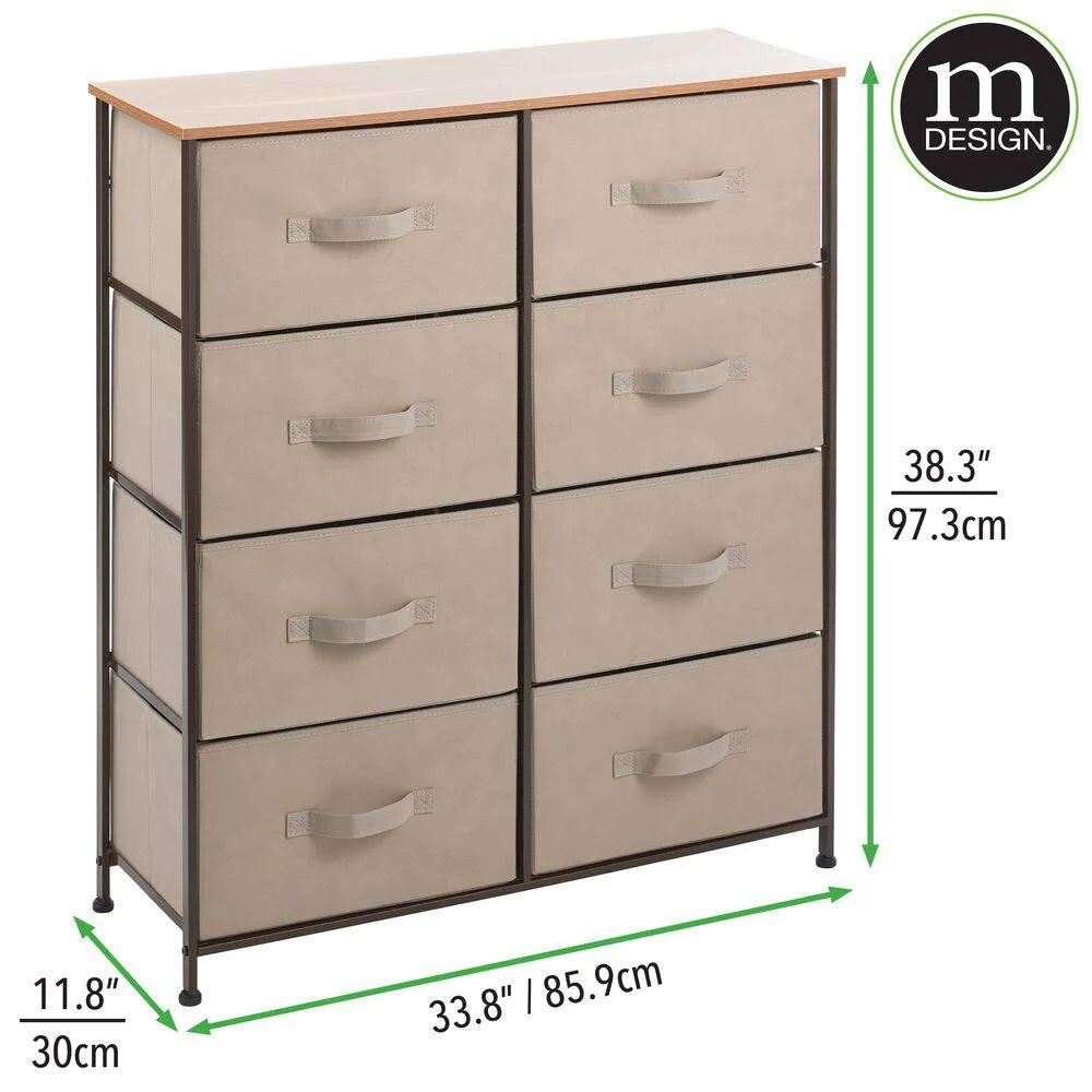 8 Drawer Coffee Espresso Vertical Dresser Storage Tower P63483
