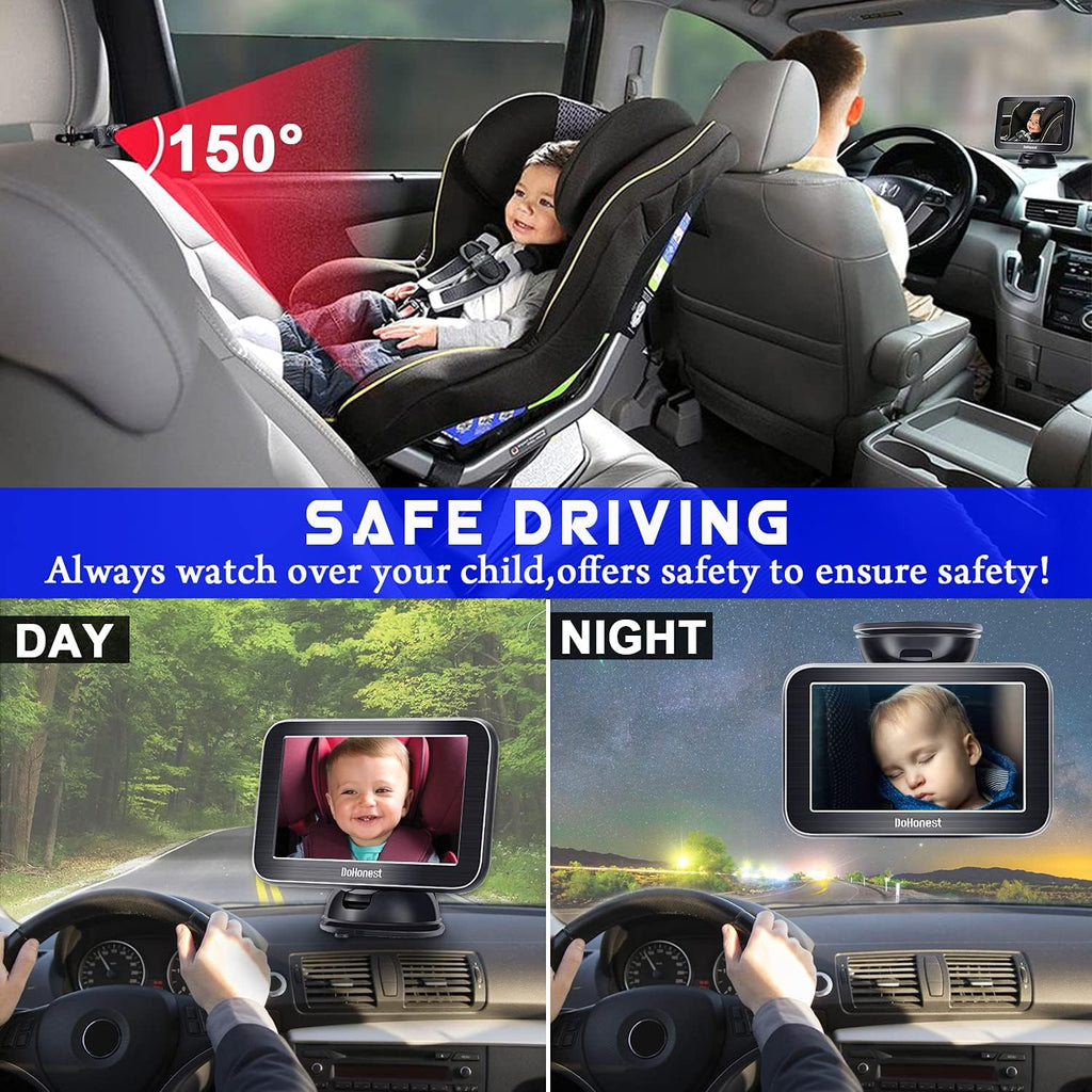 5'' AHD 1080P IR Night Vision Baby Car Camera Monitor with Second Backup Camera R16476