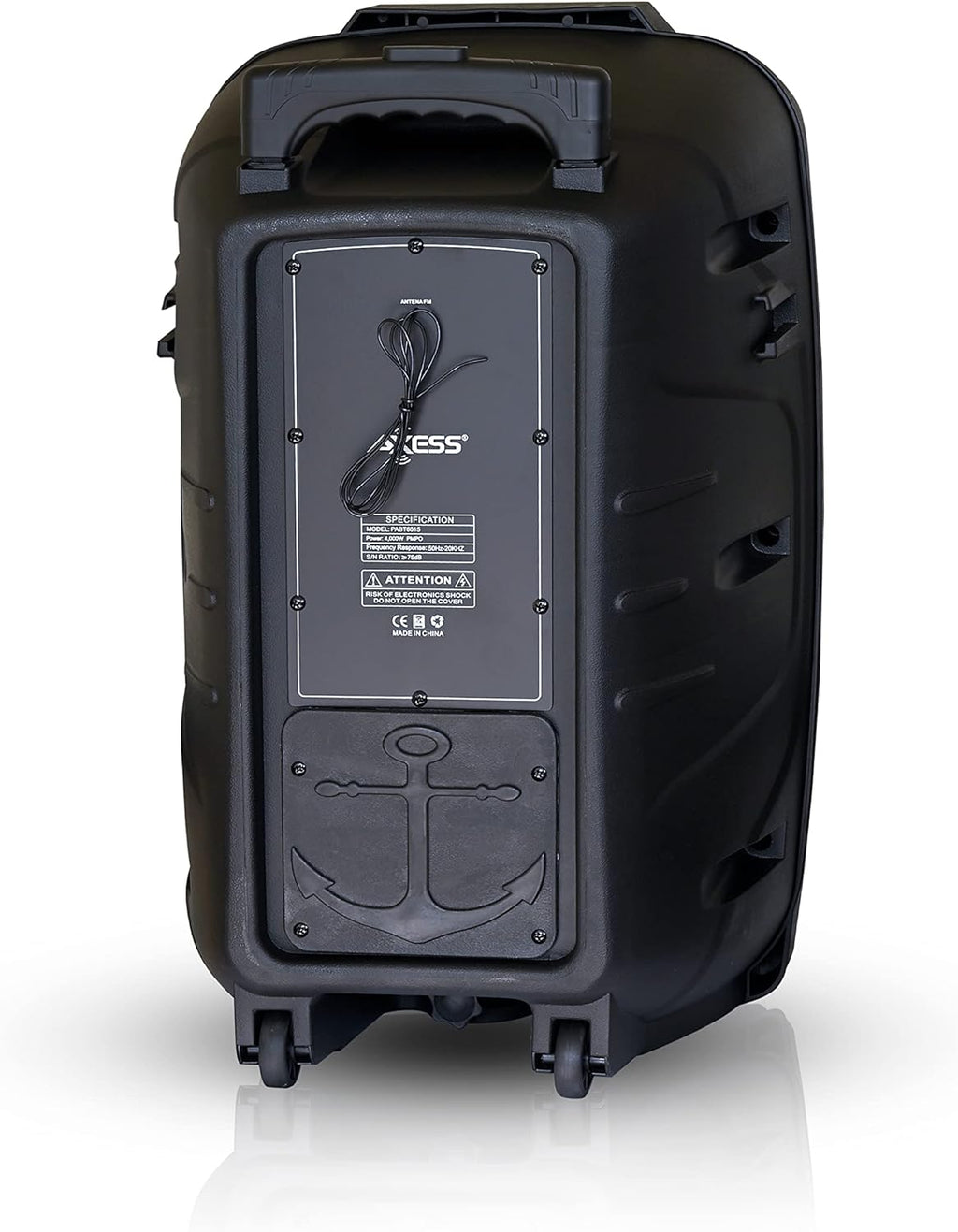 Portable PA Speaker System with Wired Microphone, 12 Wireless Bluetooth Speaker with Rechargeable Battery and Party LED Lights W710