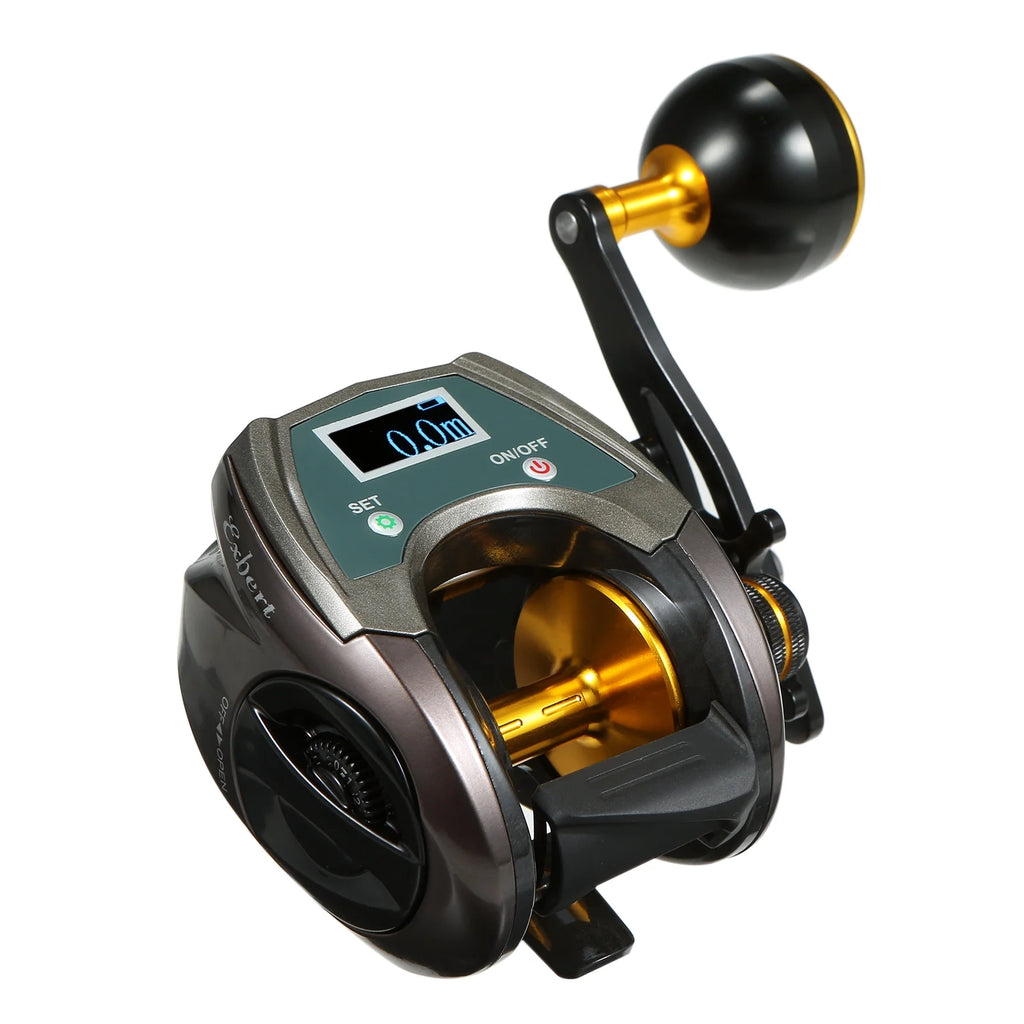 USB Rechargeable Carbon Fiber Baitcasting Reel Electric Fishing Reel C85588