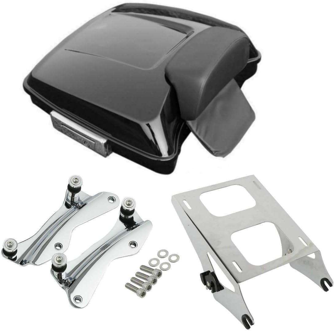 5.5" Tour Pack Trunk with 2-UP Mounting Rack and Backrest V328