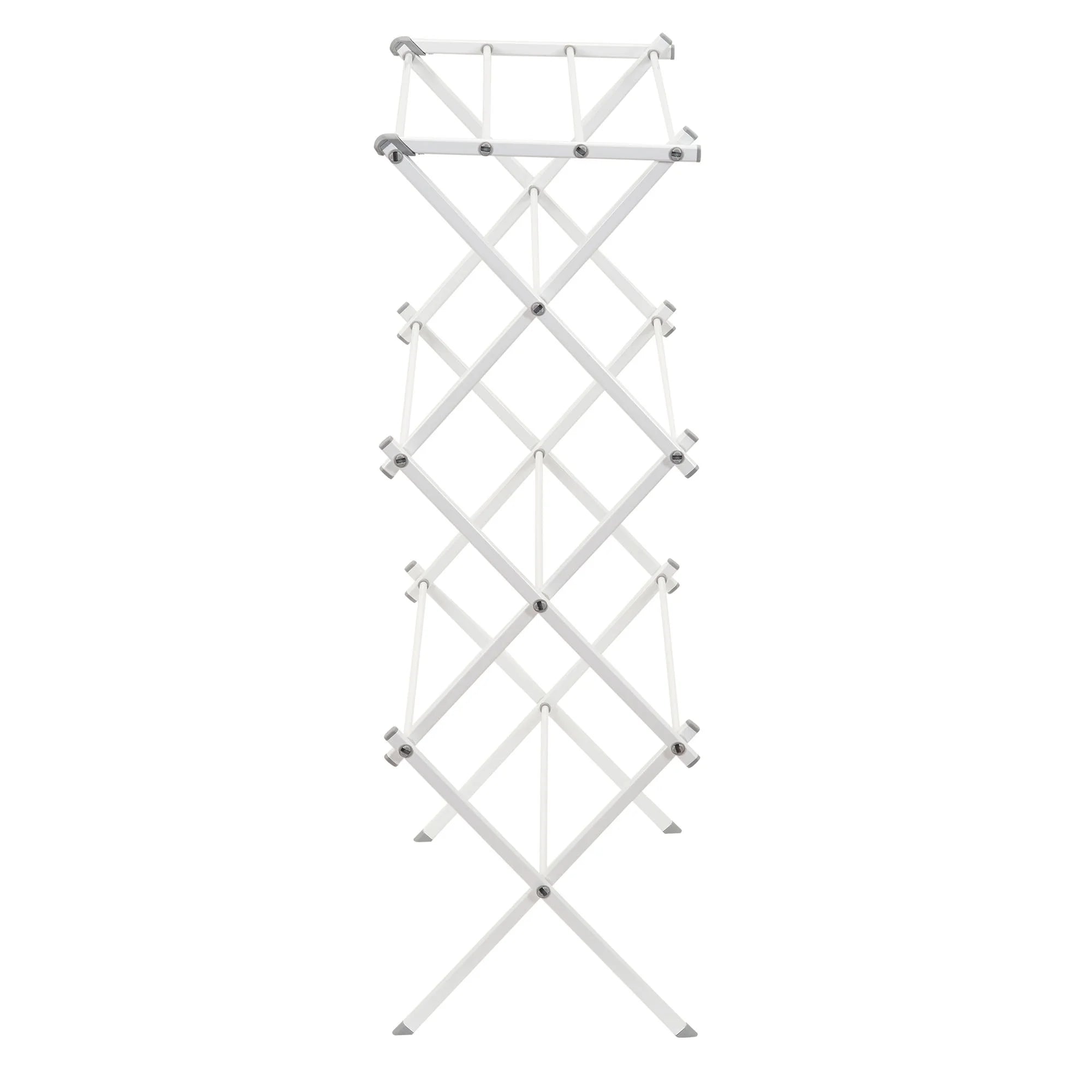 White Collapsible Metal Clothes Drying Rack U9929