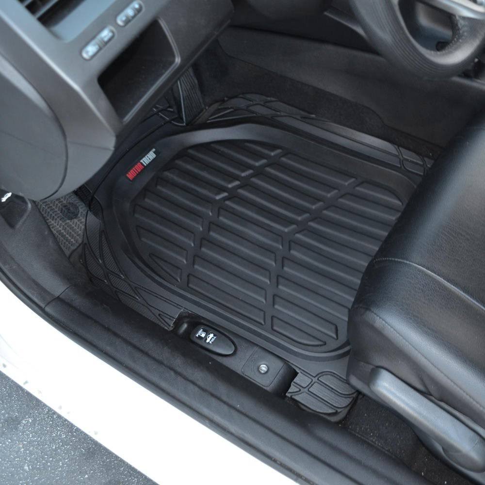 4pc Black Rubber Car Floor Mats Set with Cargo F920