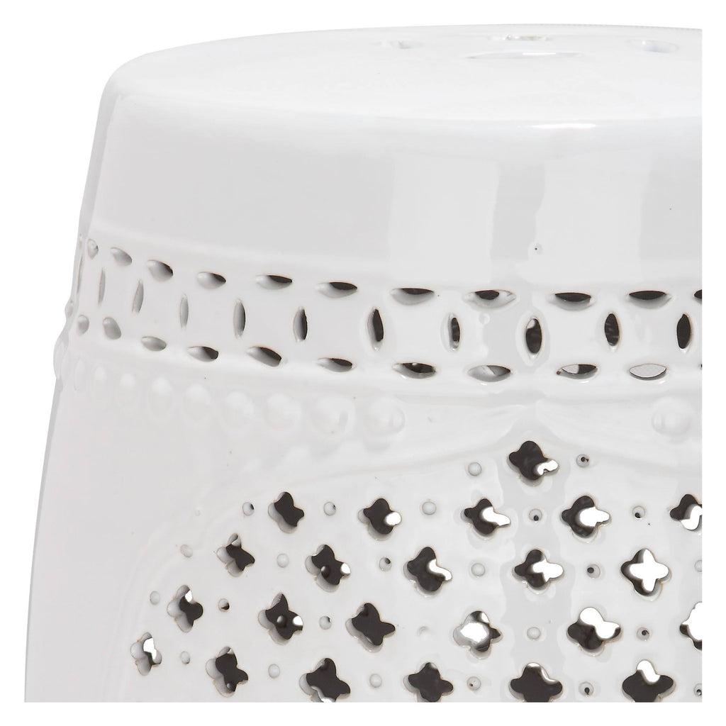 White Garden Stool M149937