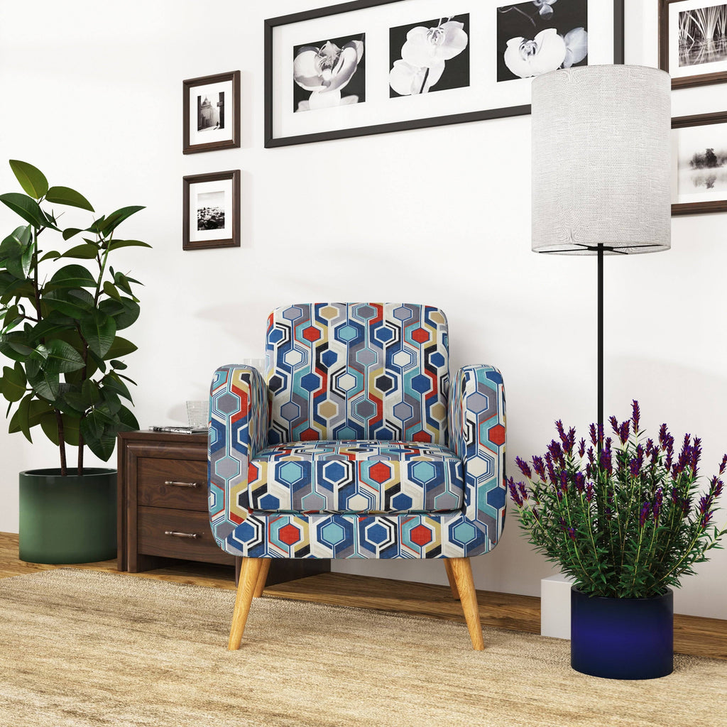 Navy Blue Modern Arm Chair O8174