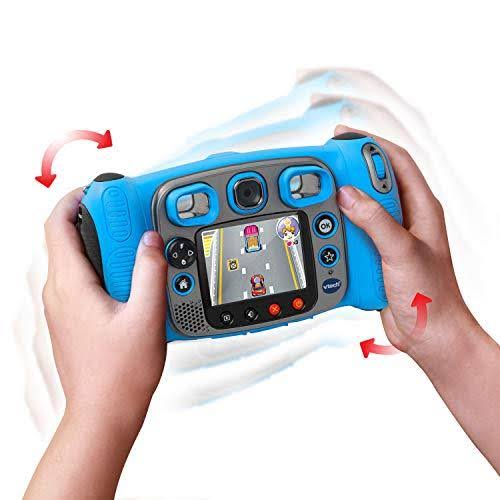 Blue Digital Selfie Camera with MP3 Player Headphones S8837