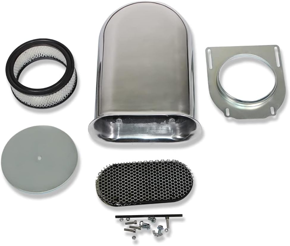 Polished Aluminum Hood Air Scoop Kit S4529