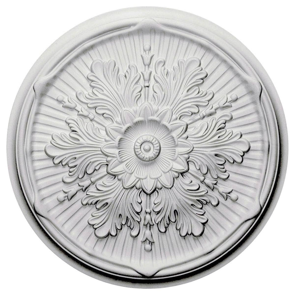21 inch x 2 inch Hand-Painted Steel Gray Ceiling Medallion S197