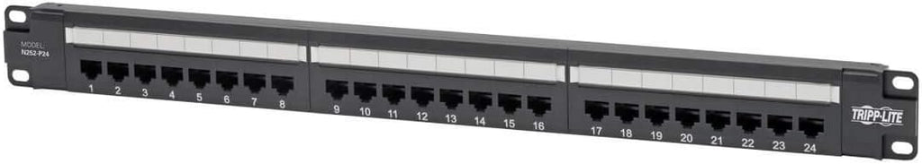 24-Port Cat6 PoE+ Patch Panel Rackmount A666