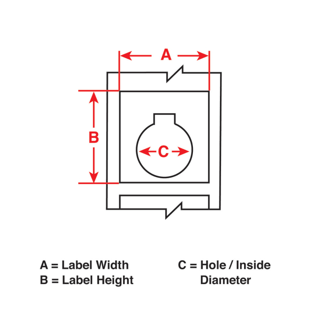 Label, 1.5 in H x 1.2 in W D49353