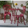 Lipstick Red Cast Aluminum Bistro Set H202