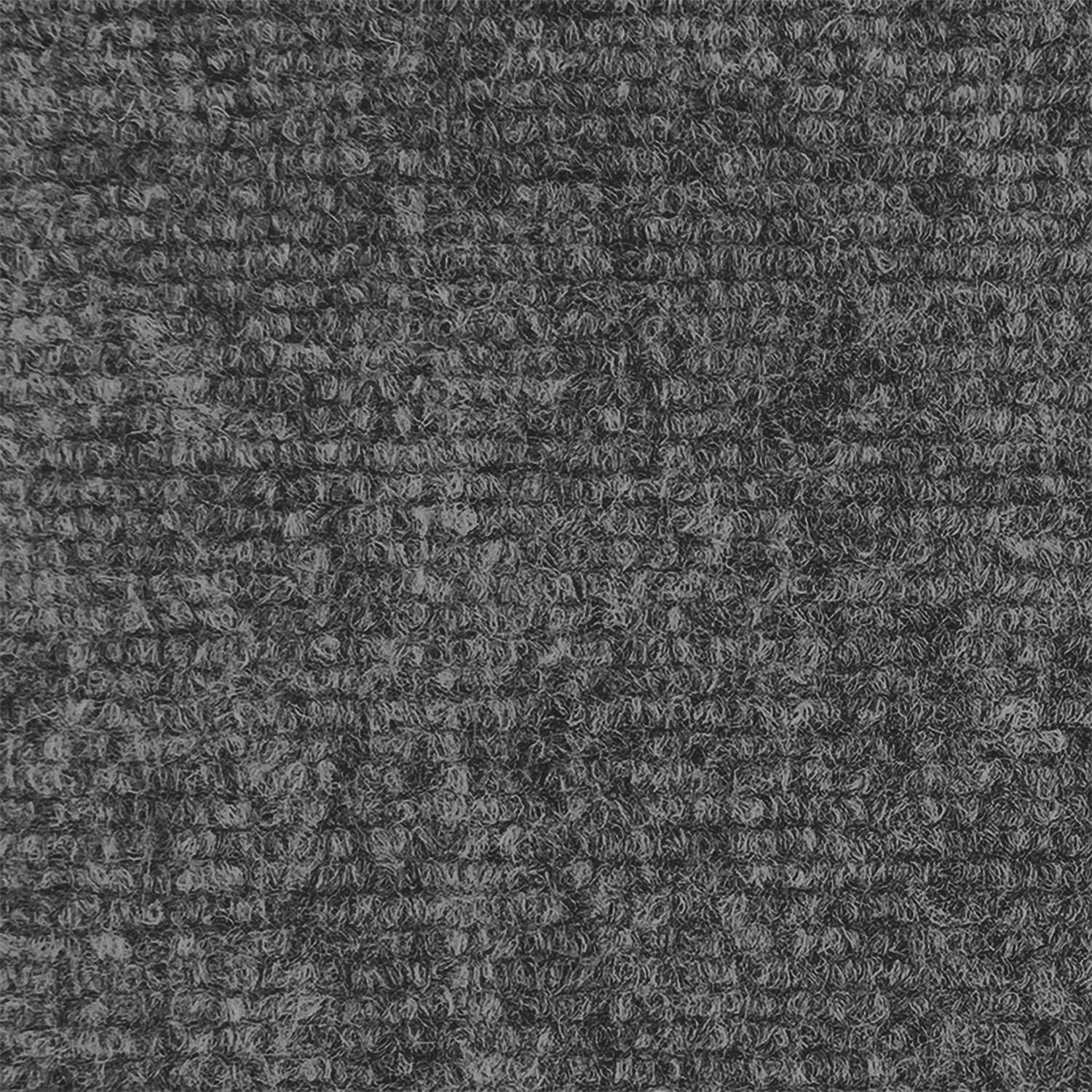 Gray 6 Feet x 15 Feet Indoor Outdoor Carpet with Rubber Backing N809281