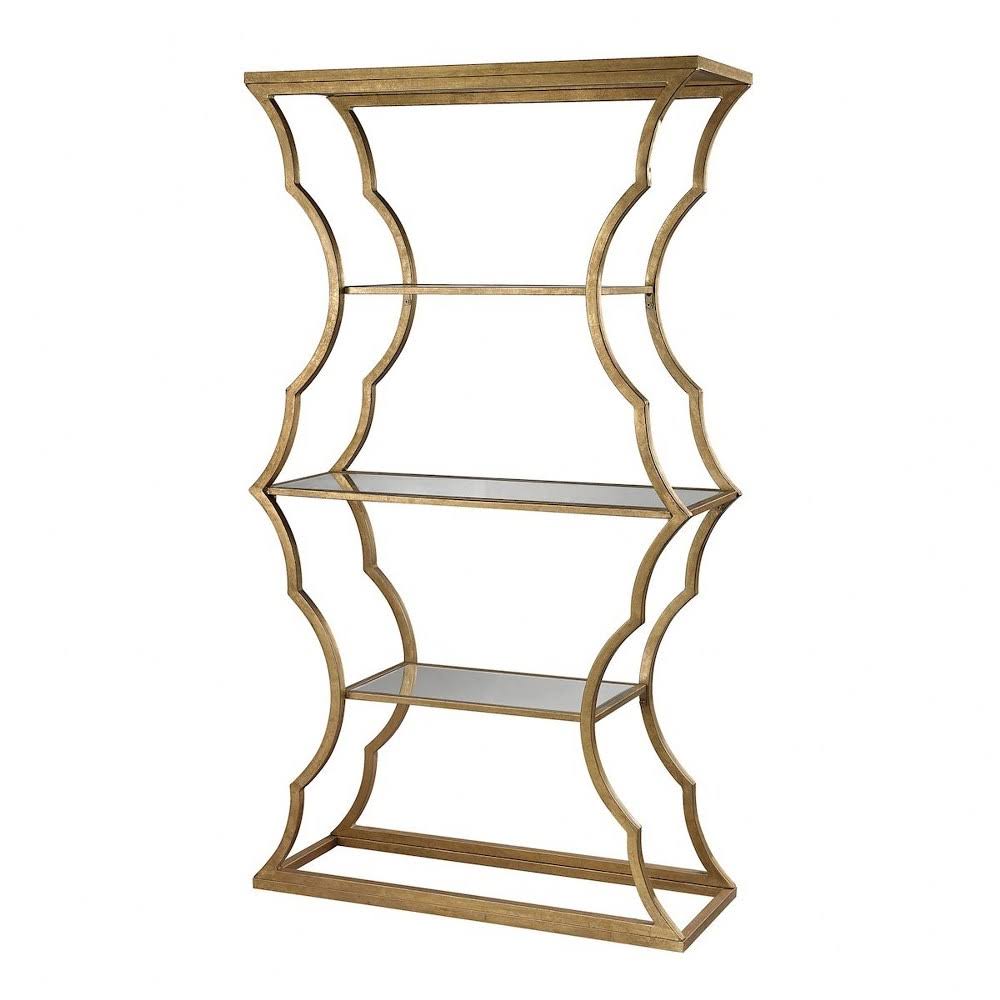 Antique Gold Leaf Finish Bookcase P33420