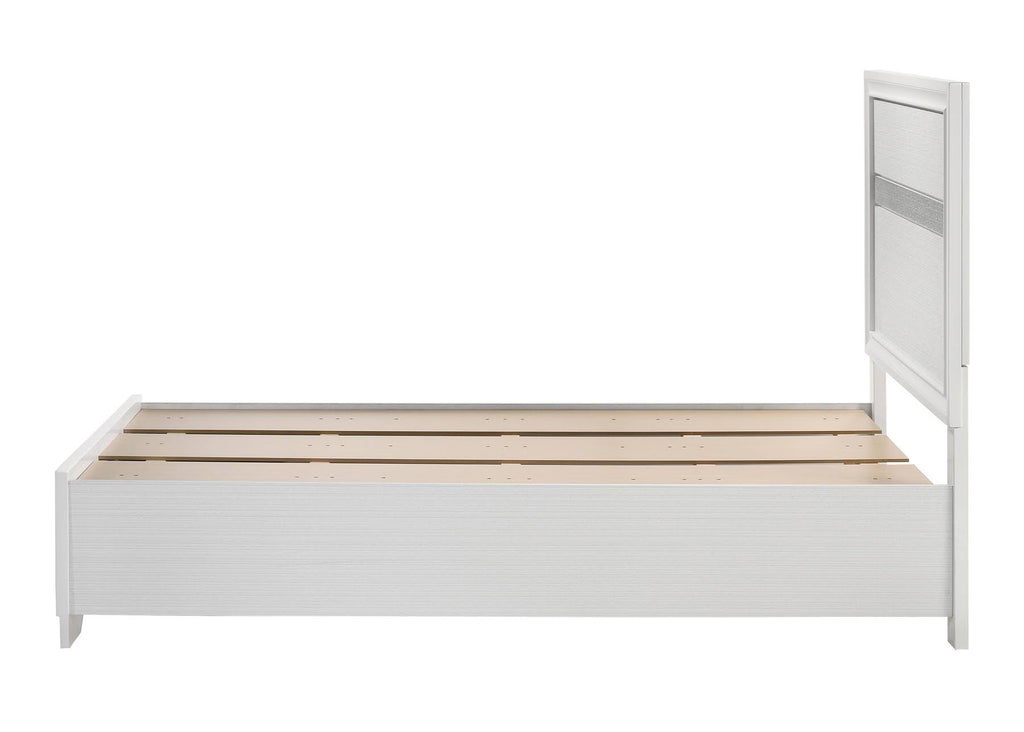 White Twin Storage Bed D157485