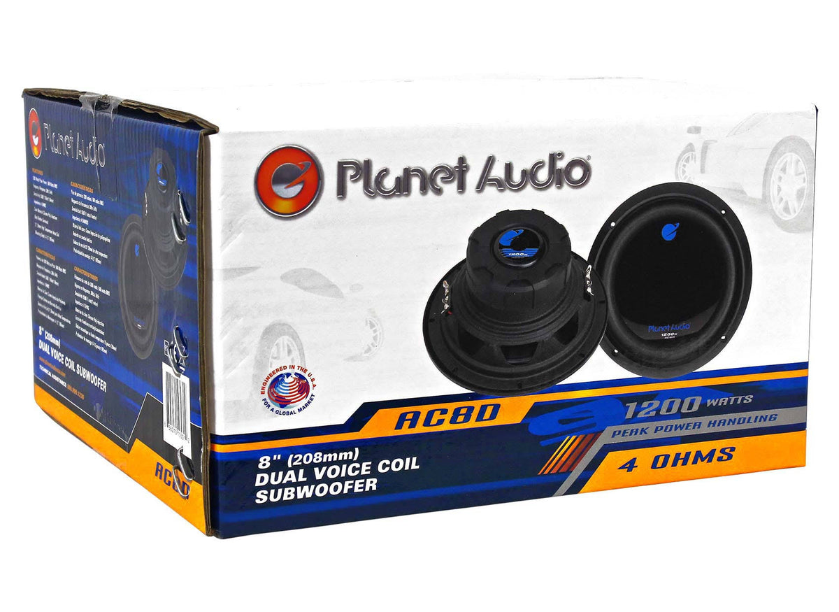 8x22 2400W DVC 4-Ohm Car Subwoofers K5642