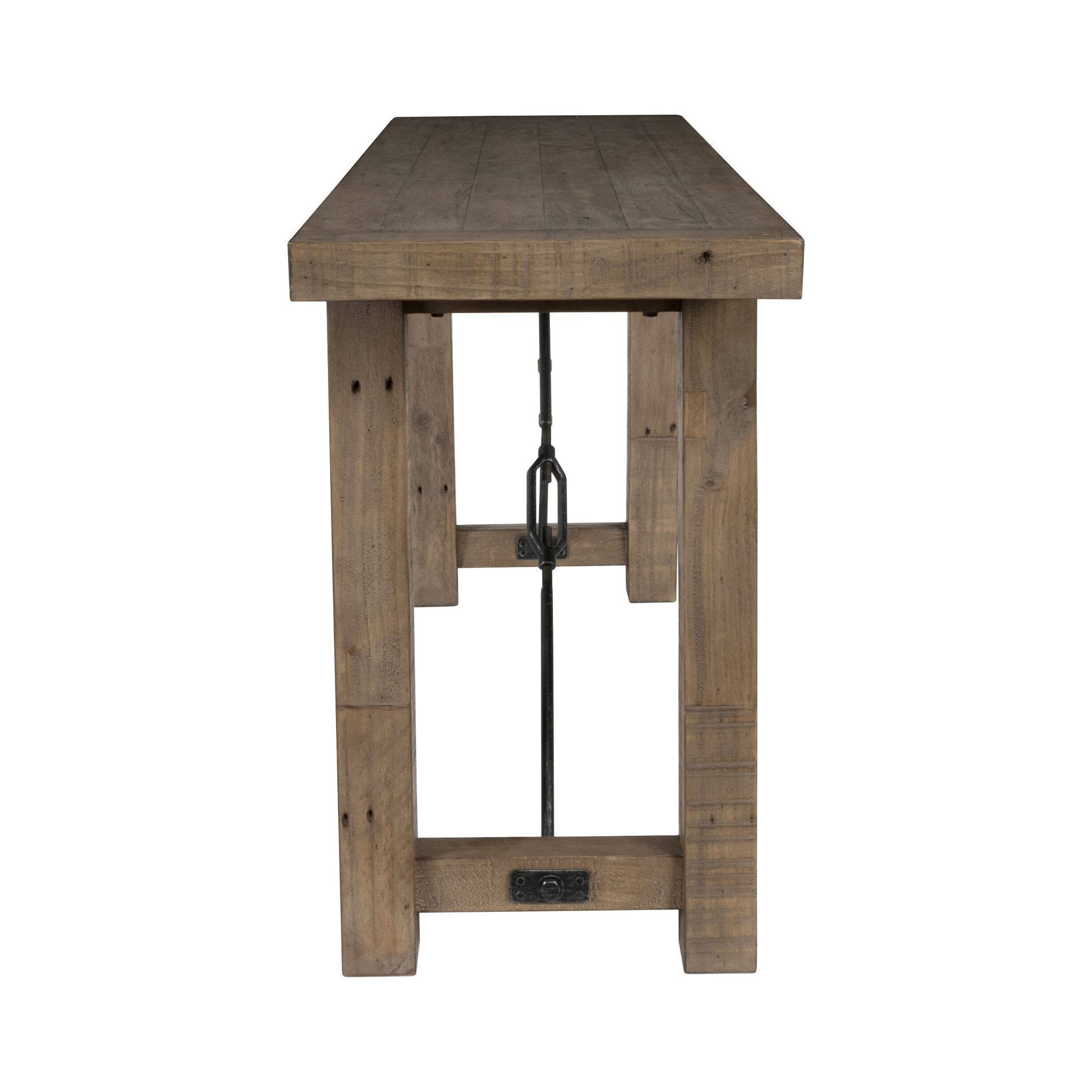 Weathered Gray Reclaimed Pine Console Table V17233