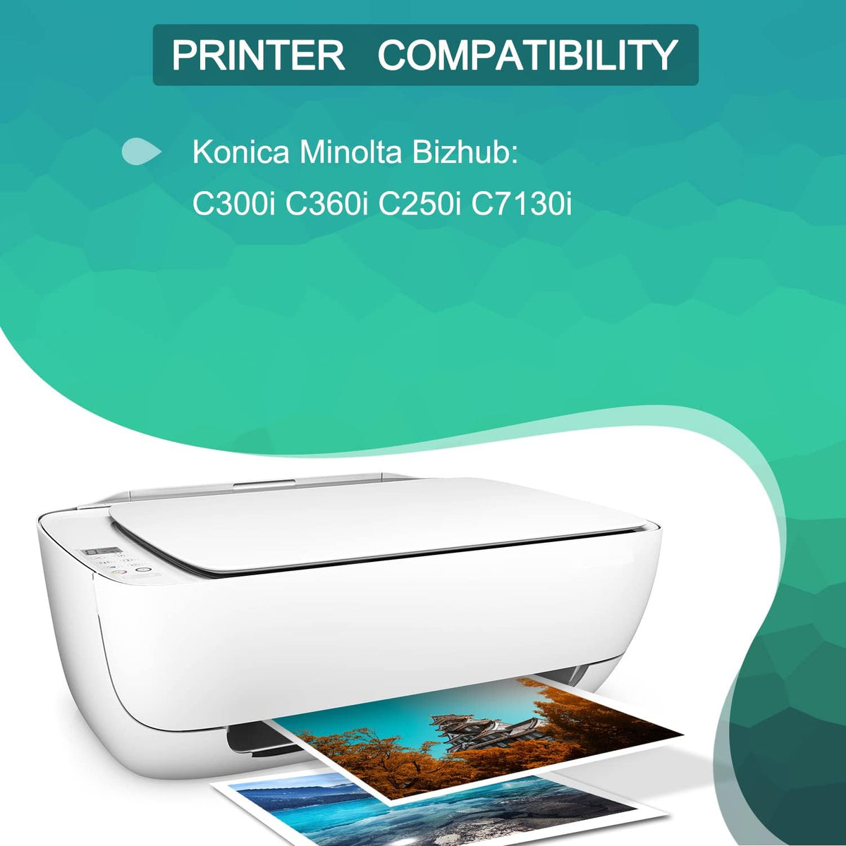 Compatible Toner Cartridge for Konica Minolta Bizhub C300i C360i C250i C7130i Printer (1 Black 1 Cyan 1 Magenta 1 Yellow) R35199