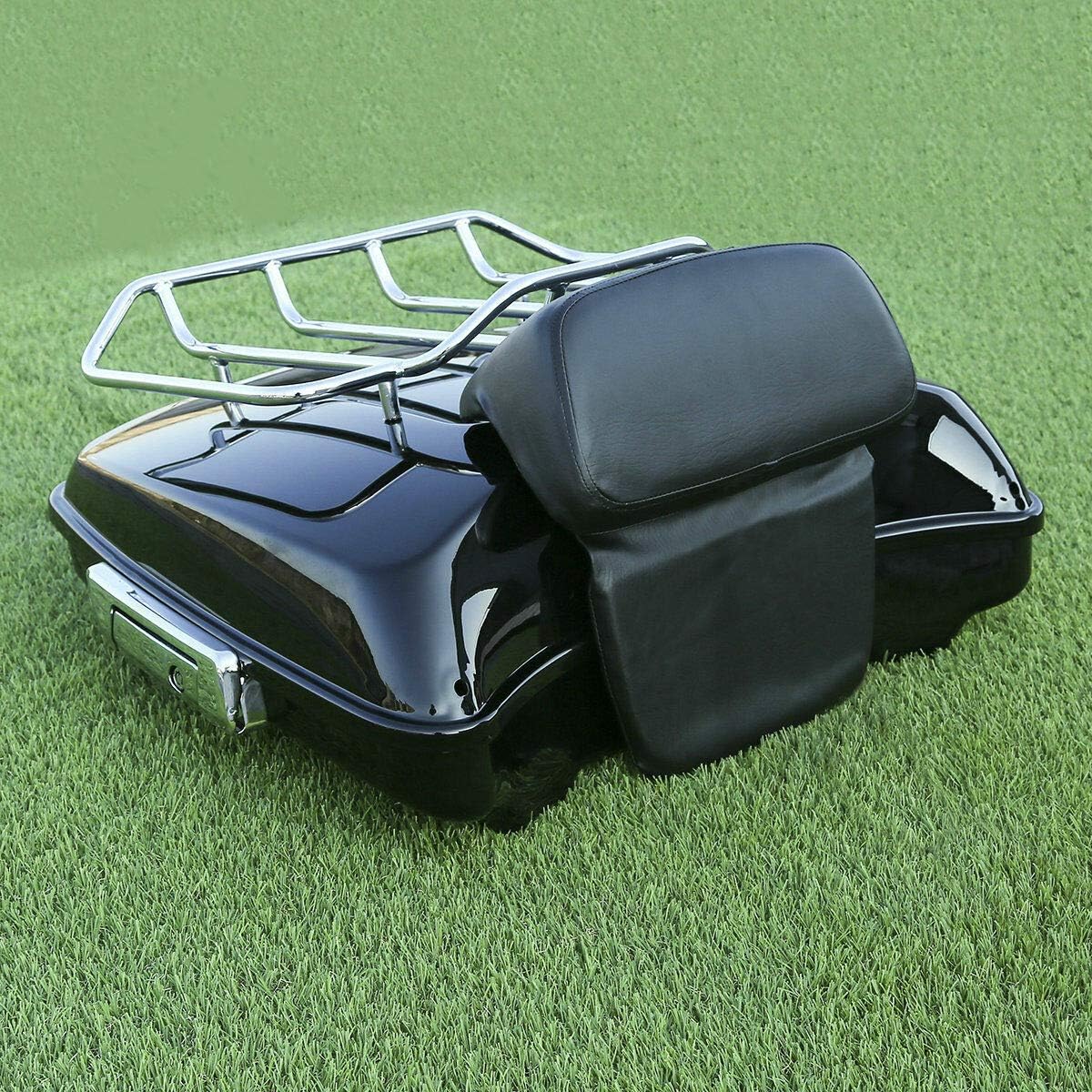 5.5" Tour Pack Trunk with 2-UP Mounting Rack and Backrest V328