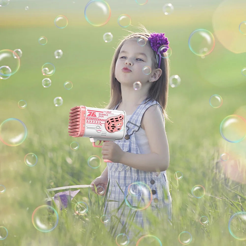 Pink Electric Bubble Machine V67160