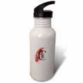 Vintage Floral Monogram Flip Straw 21oz Water Bottle Z12465