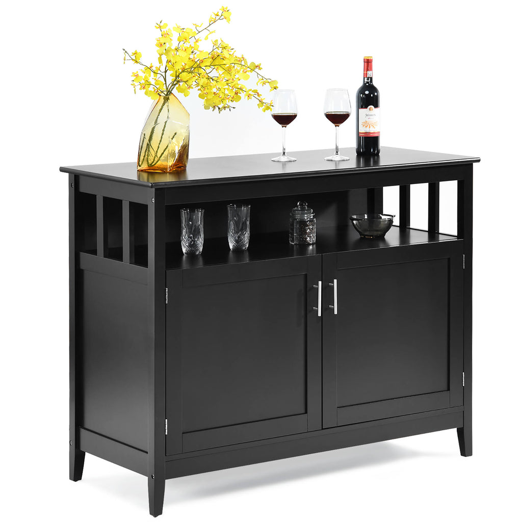 Black 2 Doors Kitchen Sideboard Cabinet Z312