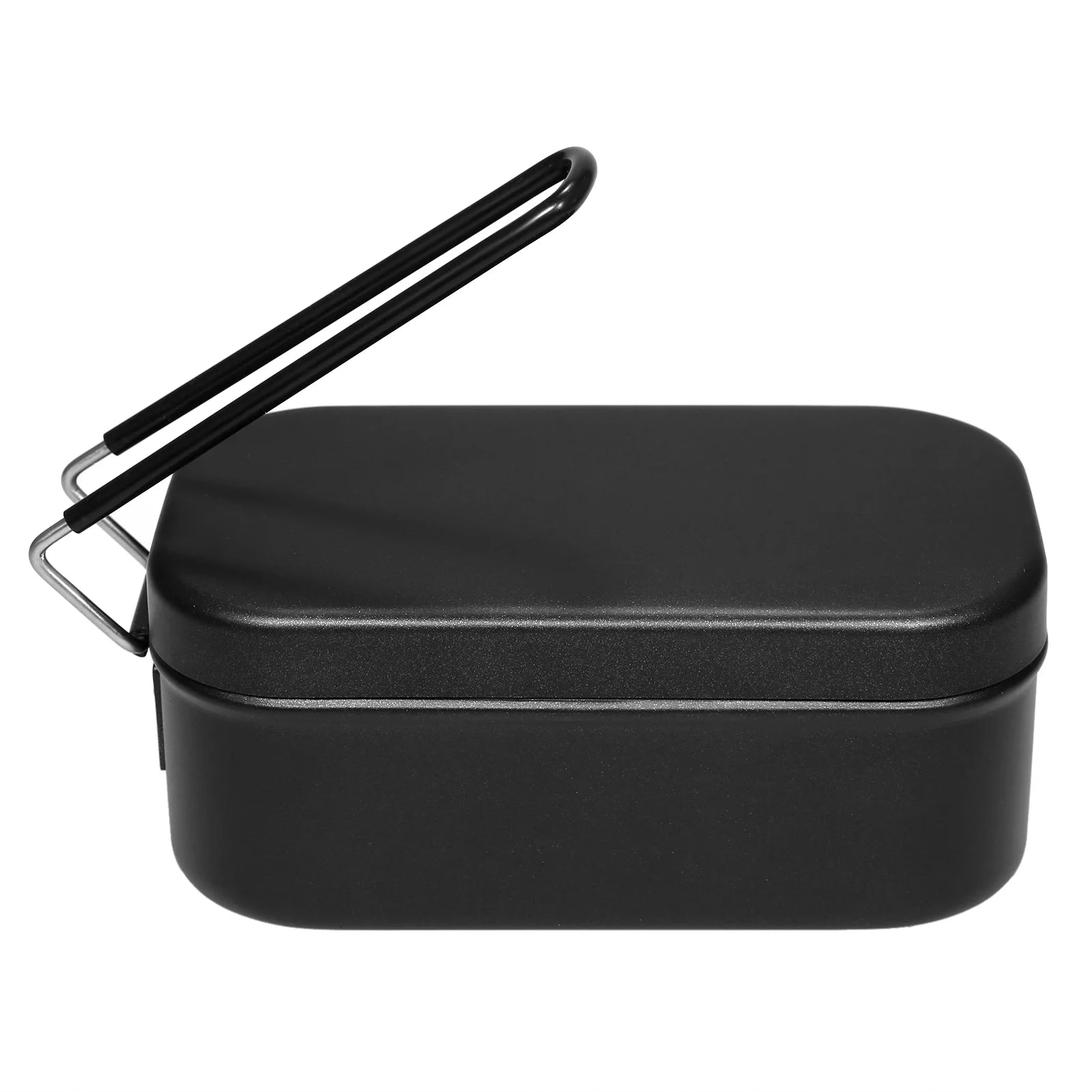 4pcs Cookware Mess Kit 800ml Camping Lunch Box with Steaming Rack Cutting Board B921803