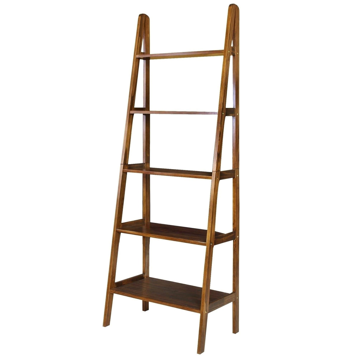 Espresso 5-Shelf Ladder Bookcase V9665