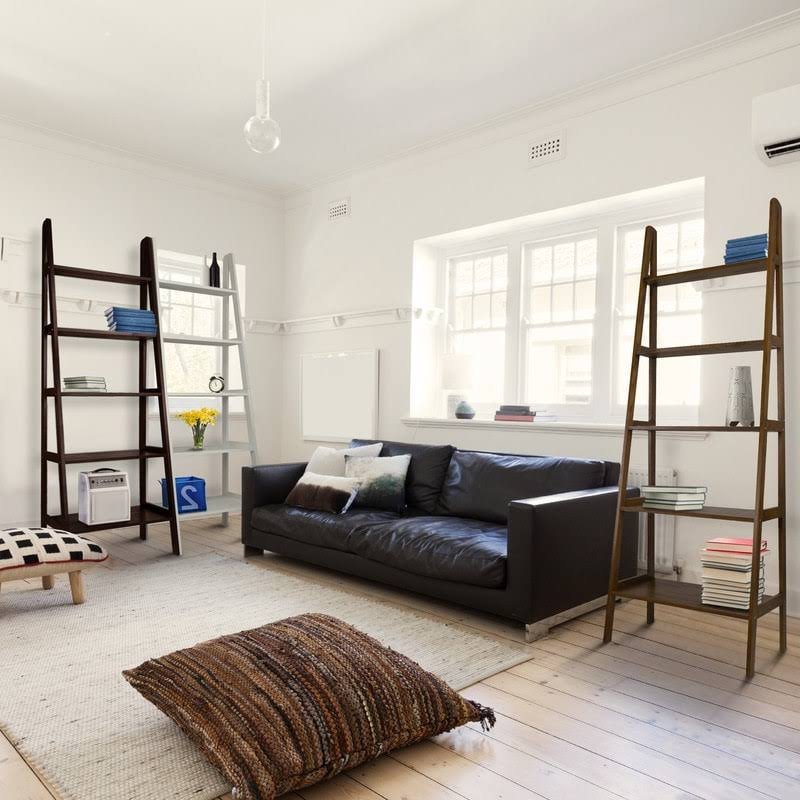 Espresso 5-Shelf Ladder Bookcase V9665