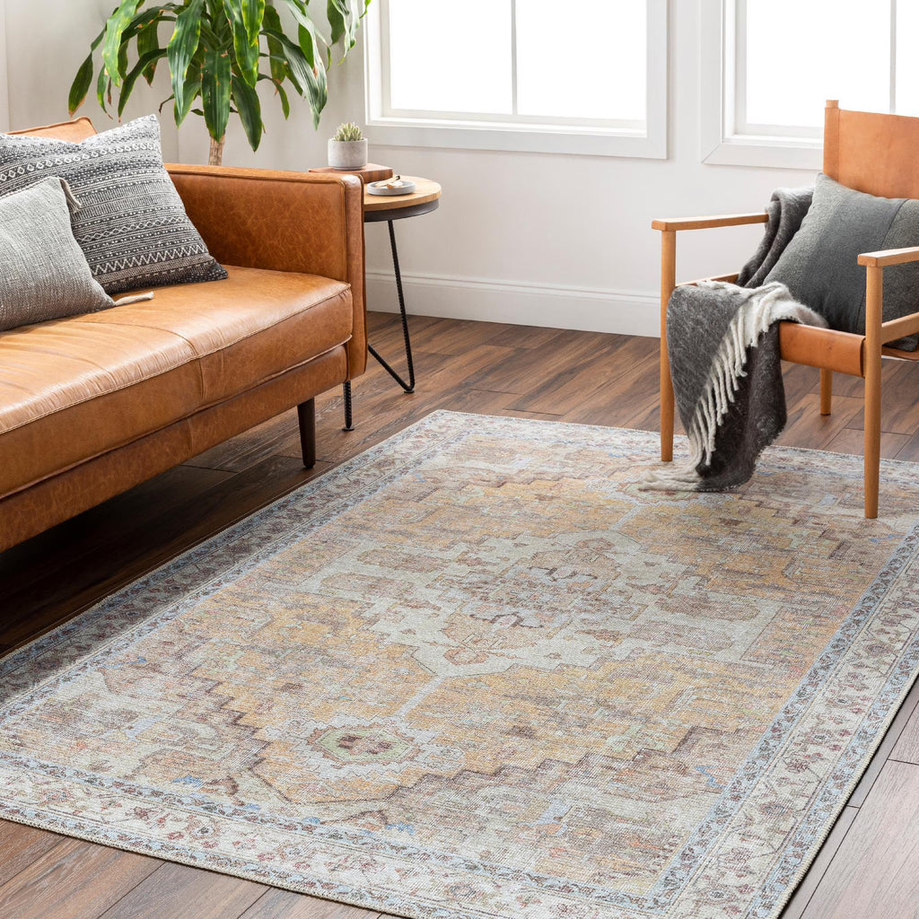 Pale Orange 2x3 Washable Area Rug T311681