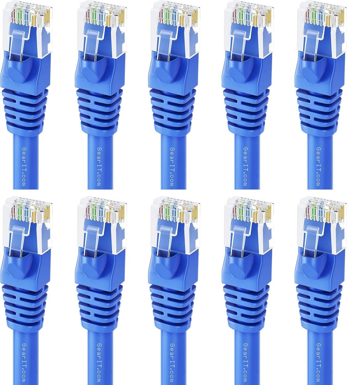 Blue 50-Pack Cat5e Ethernet Patch Cable 3 Feet RJ45 LAN Network Cord T970991